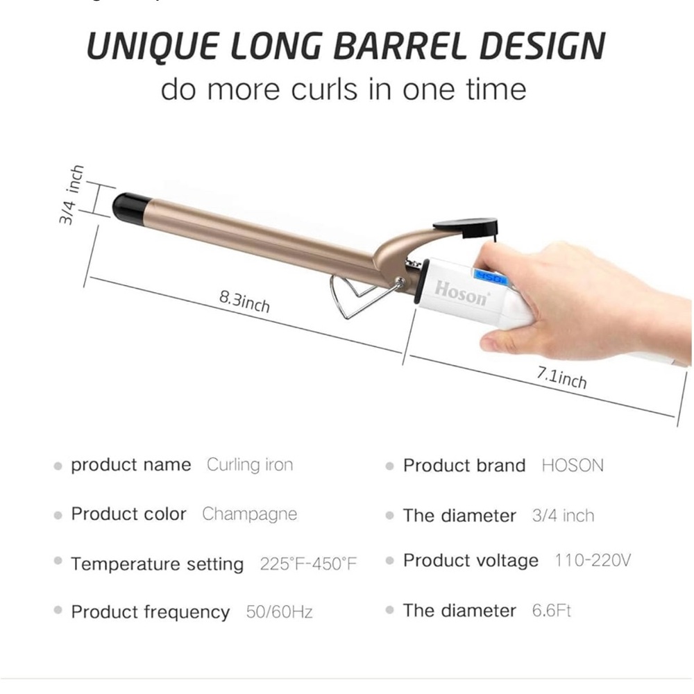 💕Hosen 3/4” Curling Iron - Picture 2 of 12